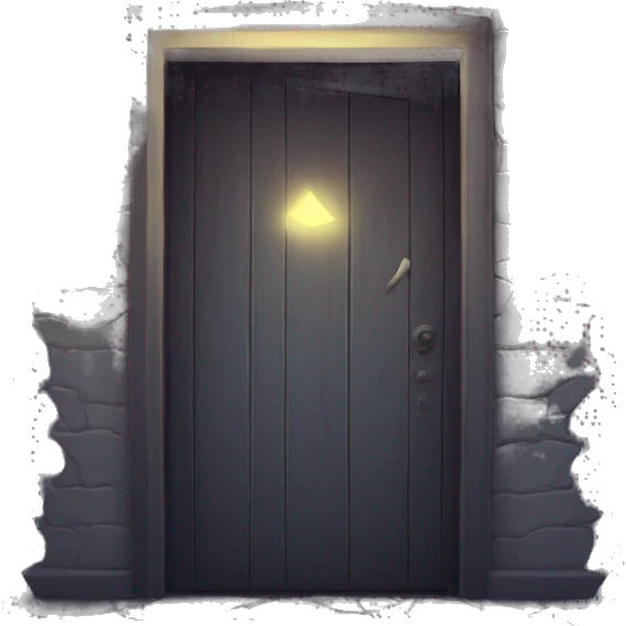 statick creepy door creepy glow emoji