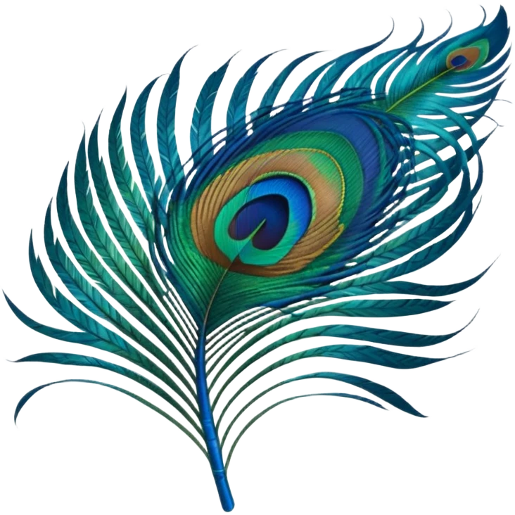 Peacock feather emoji