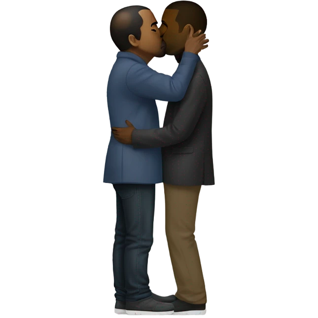Kanye west kissing tadao ando emoji