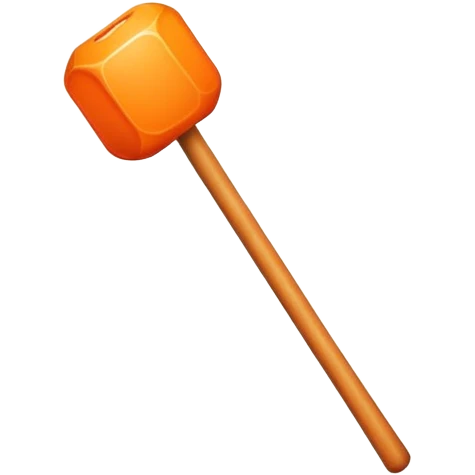 Oranje stick emoji