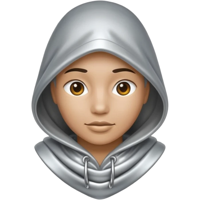 Hood made of silver rings emoji