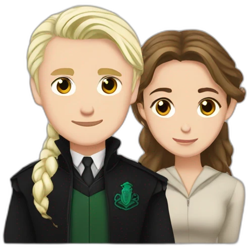 Draco Malfoy and Hermione Granger emoji
