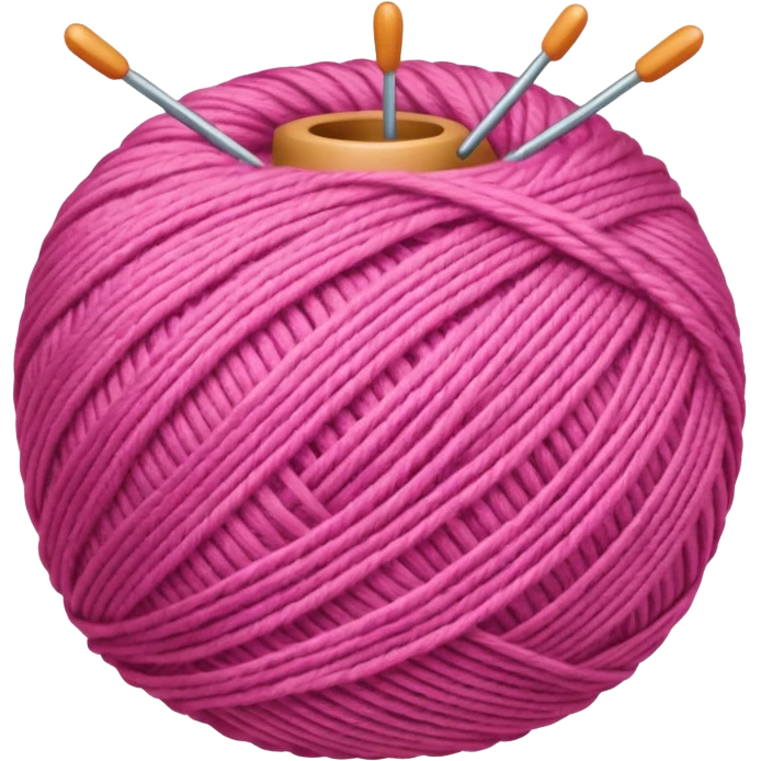ball of knitting thread pink material emoji