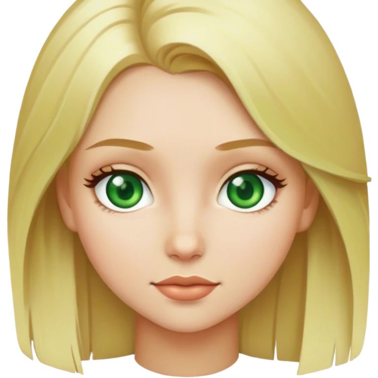 girl blonde hair green eyes emoji