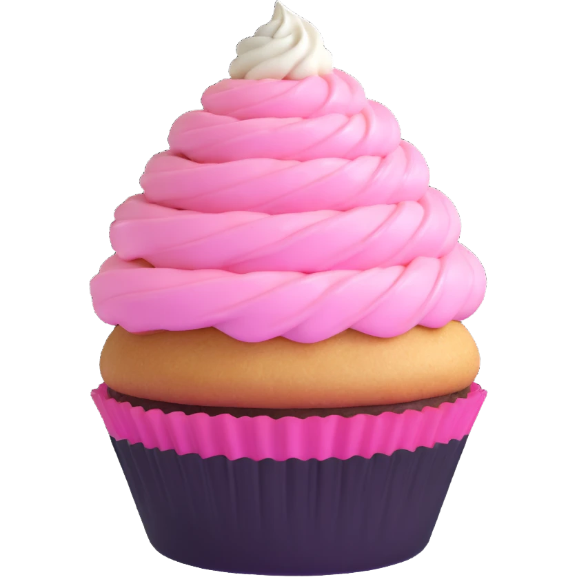 cupcake with pink icing emoji