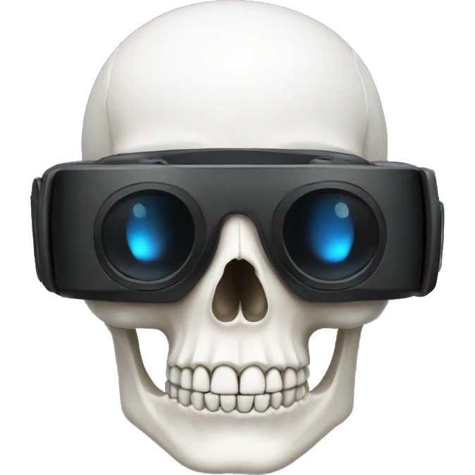 skull with VR headset emoji