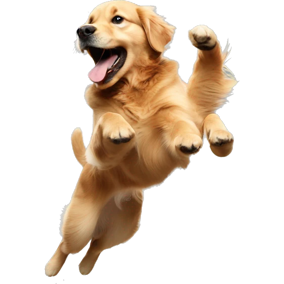 Golden retriever jumping up and down saying only 10 days emoji