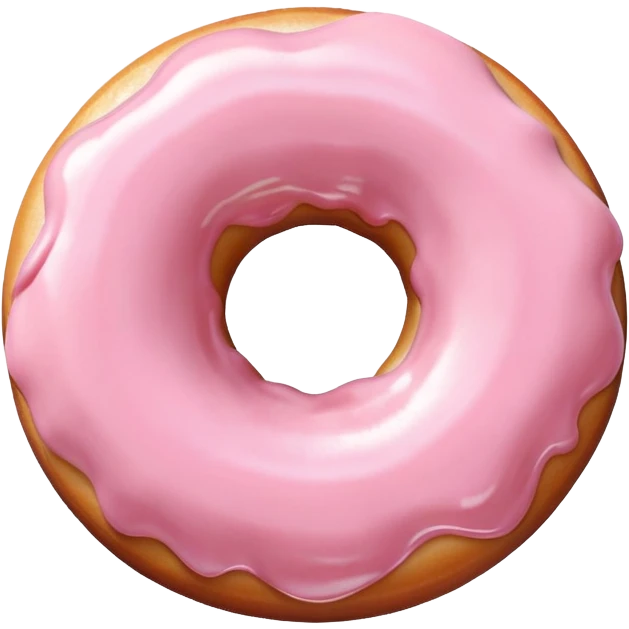 ultra realistic light pink donut, no sprinkles emoji