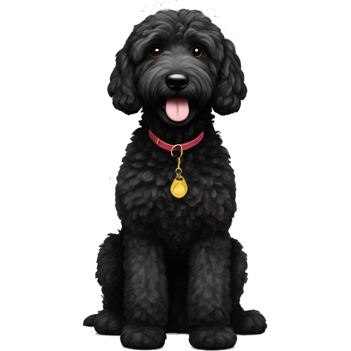 Black goldendoodle emoji