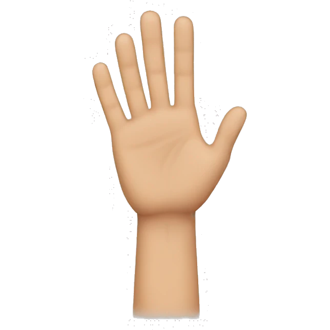 Mano con 5 dedos  emoji