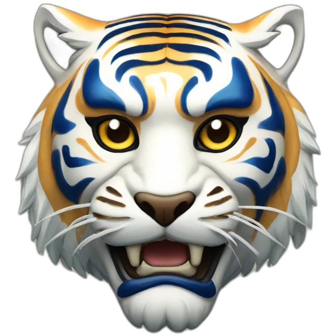 sapphyre tiger Japanese mask emoji