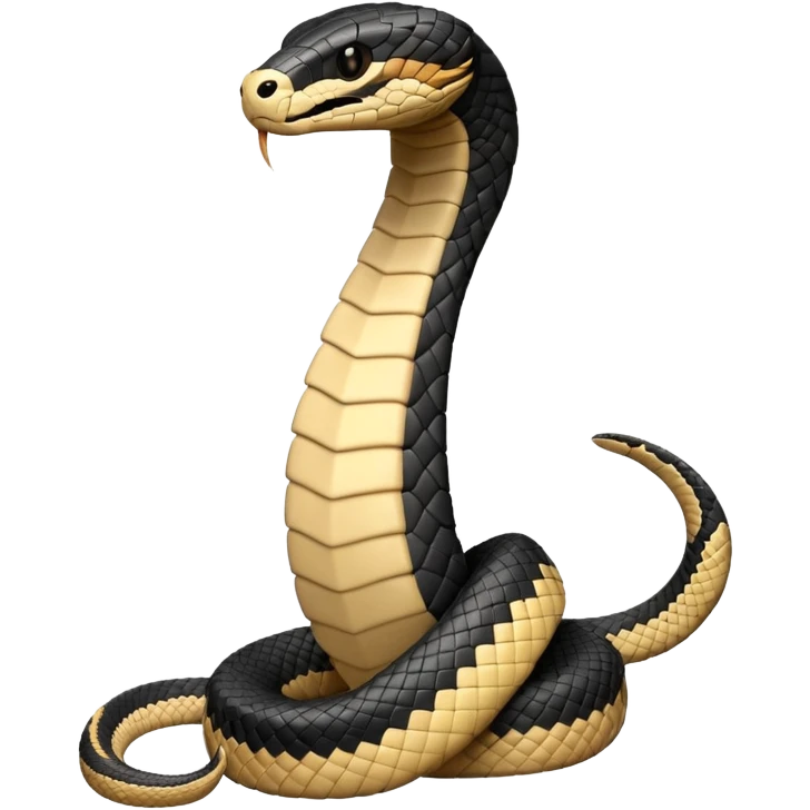 cobra is in its upright defensive posture emoji
