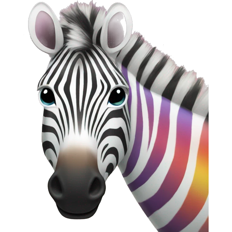 Zebra rainbow emoji