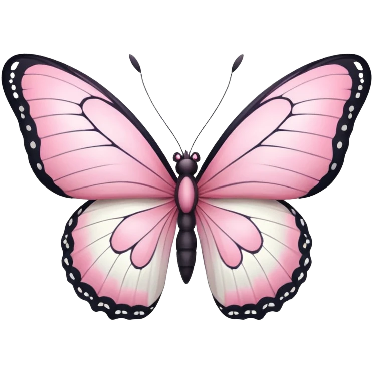 Pink white butter fly emoji