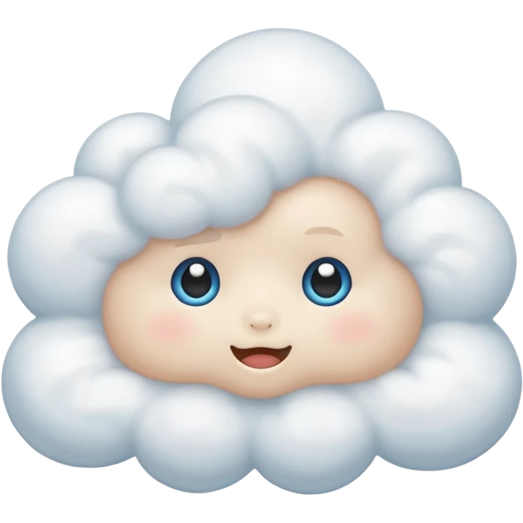 cute cloud breathing in emoji