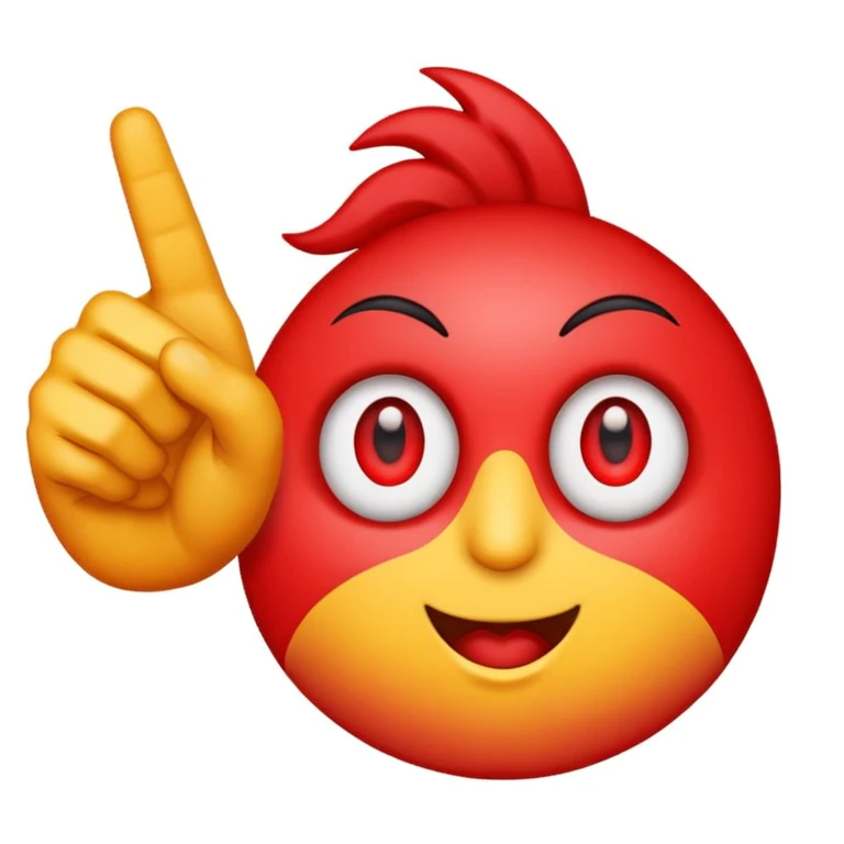 red eyes emoji with a pointing hand emoji