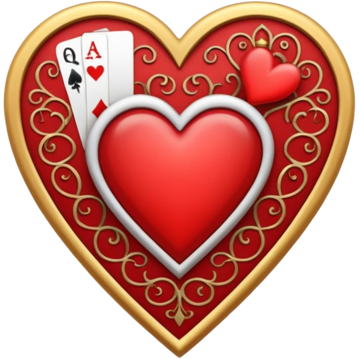 Coração que remeta a rainha de copas  emoji