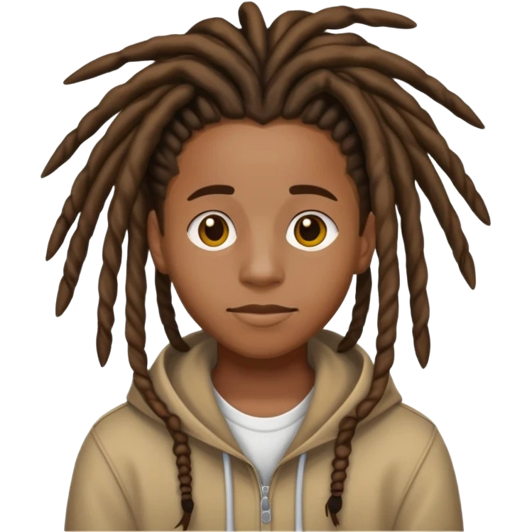 Creat an apple style emoji of a african american teen with hightop dreads emoji