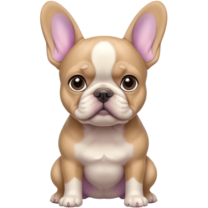 Tan and lilac French bulldog  emoji