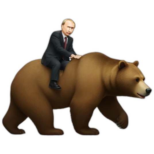 Putin on a bear emoji