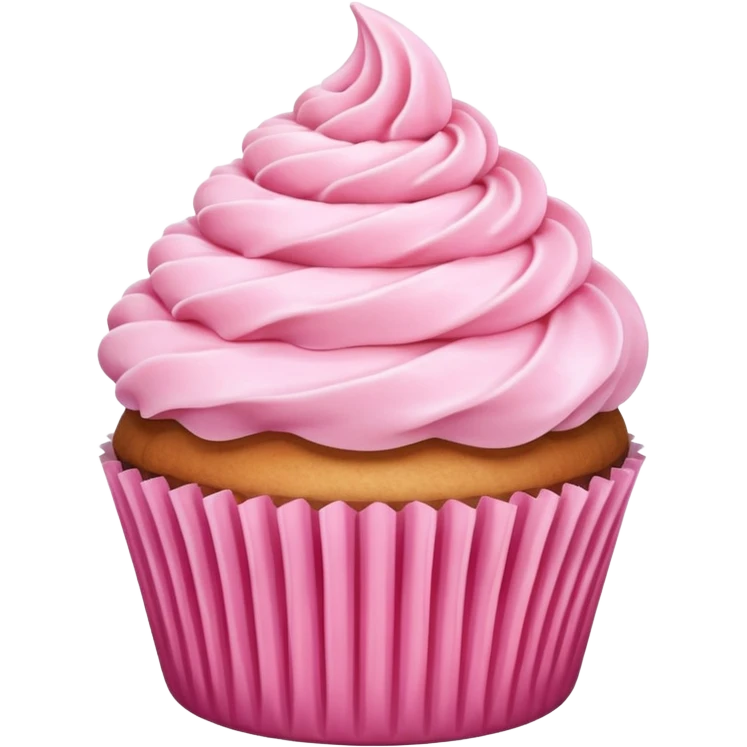Cupcake with pink icing emoji