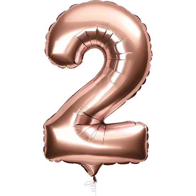 first birthday rose gold number ONE balloon  emoji