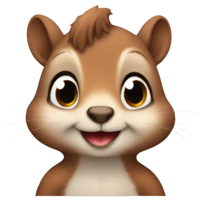 Squirrel with big cheeks in love emoji