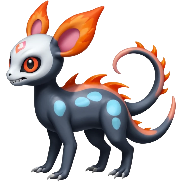 Shiny Duskull-Salandit-Sylveon-Fakémon-hybrid-creature (full body)  emoji