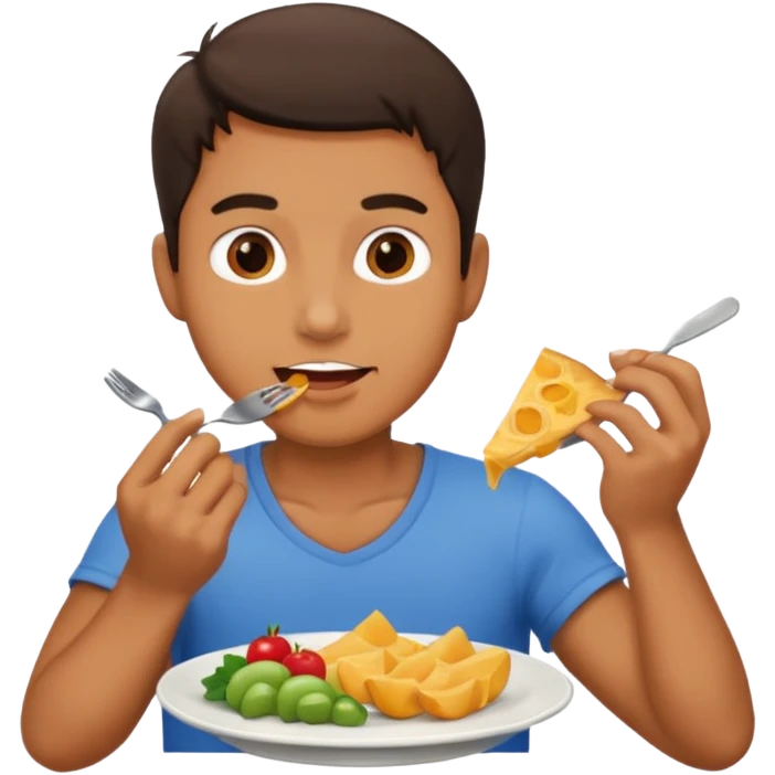 man eating  emoji