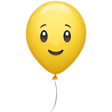 one yellow balloon emoji