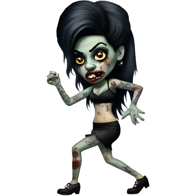 amy winehouse zombie dancing with tattoos emoji