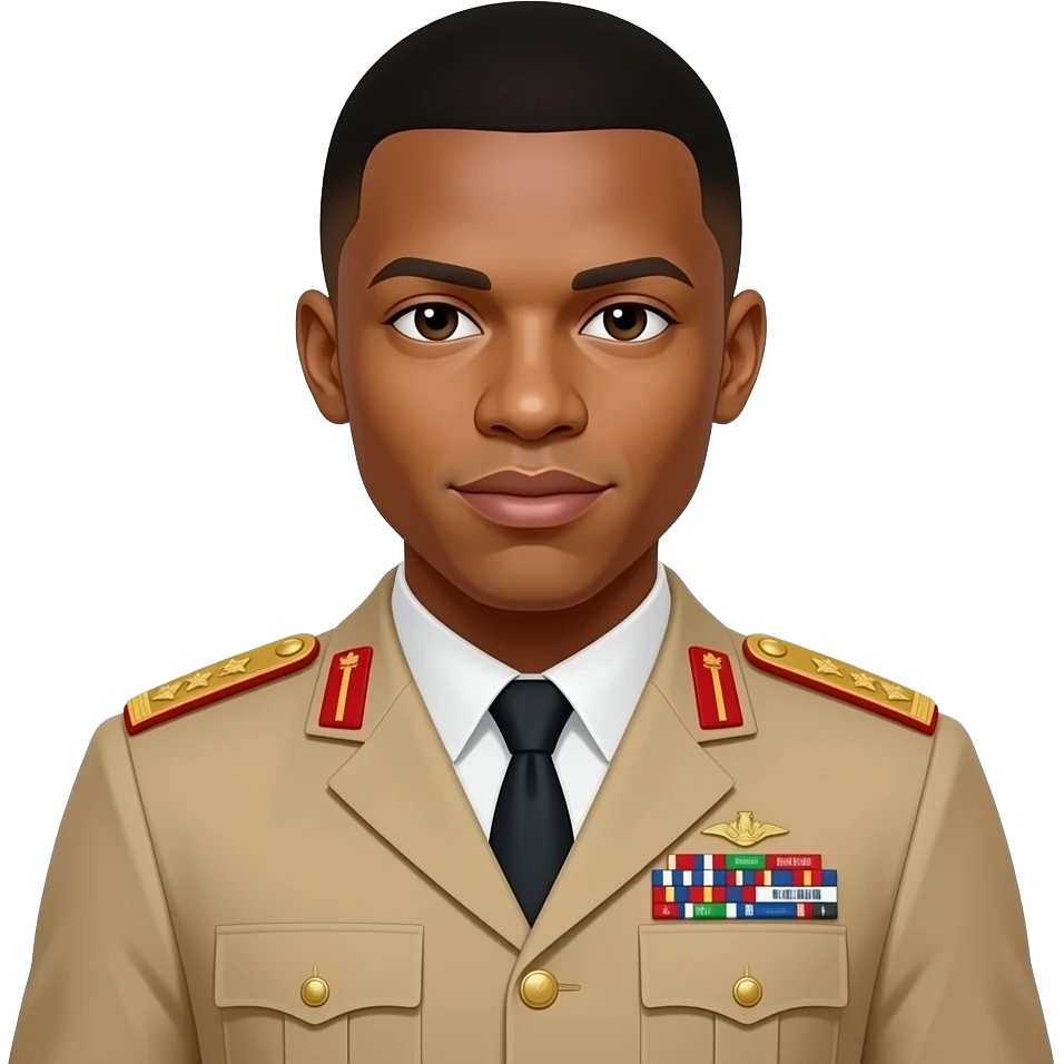 Haz a Mbappe con un traje de color veis de dictador emoji