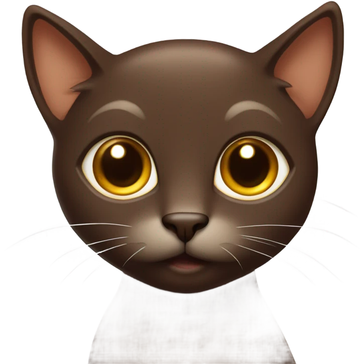Chocolate brown cat  emoji