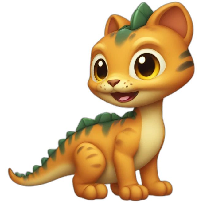 a cat dinosaur emoji