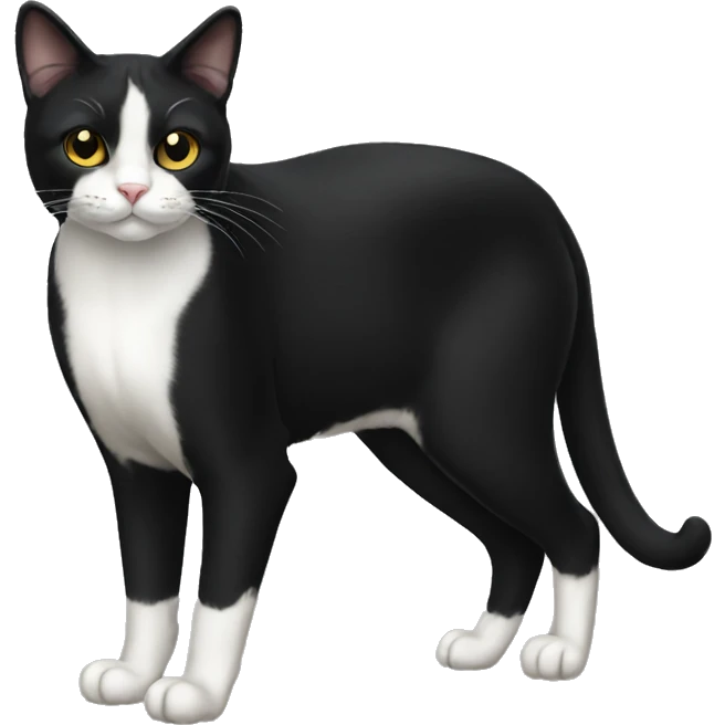 Tuxedo Cat Breed Full Body emoji