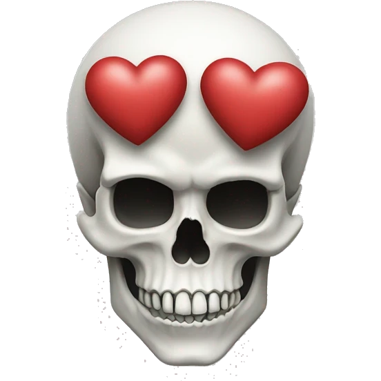 skull love heart eyes headpiece emoji