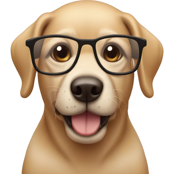 Perro con lentes  emoji