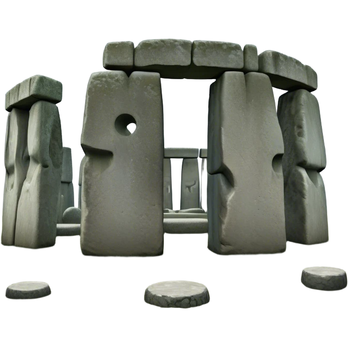 Cinematic Realistic Stonehenge Landscape Emoji, depicted with ancient, mysterious stone circles set against a moody sky, rendered with atmospheric lighting and detailed textures that evoke its prehistoric allure. emoji