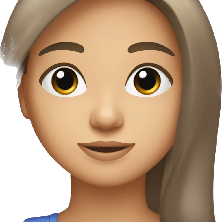 Une femme brune qui sert un A dans ses bras emoji
