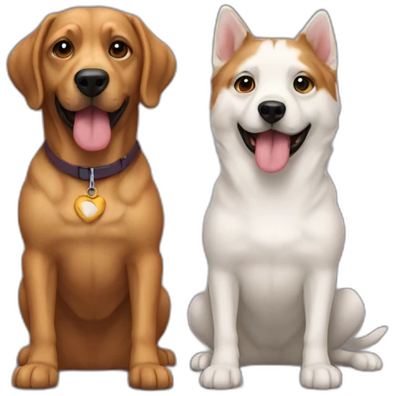 Chat et chien emoji