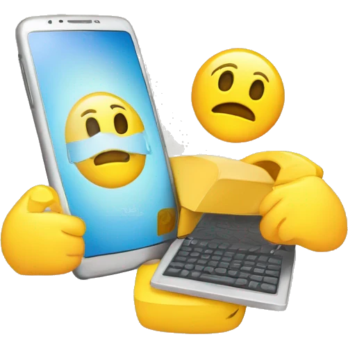 Celulares y letrero A&L ACCESORIOS  emoji