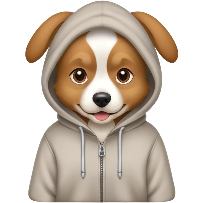 Dog whirring a hoodie emoji