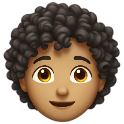 spanish boy with curly hair emoji
