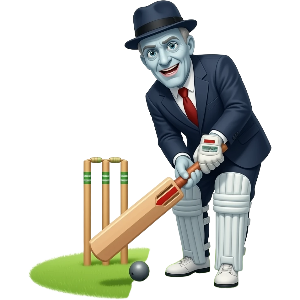 adams family Uncle fester playing cricket emoji