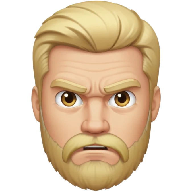 angry man with blonde hair and beard emoji