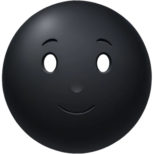 Black fabric Limbless ninja ball sphere emoji