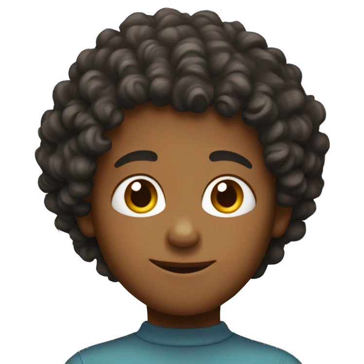 Boy with curly hair emoji