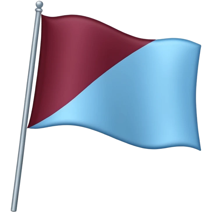  dark burgandy and light blue colour flag emoji