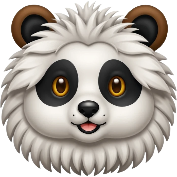 Mache einen Waschbären der PomPons in der Hand hält. emoji