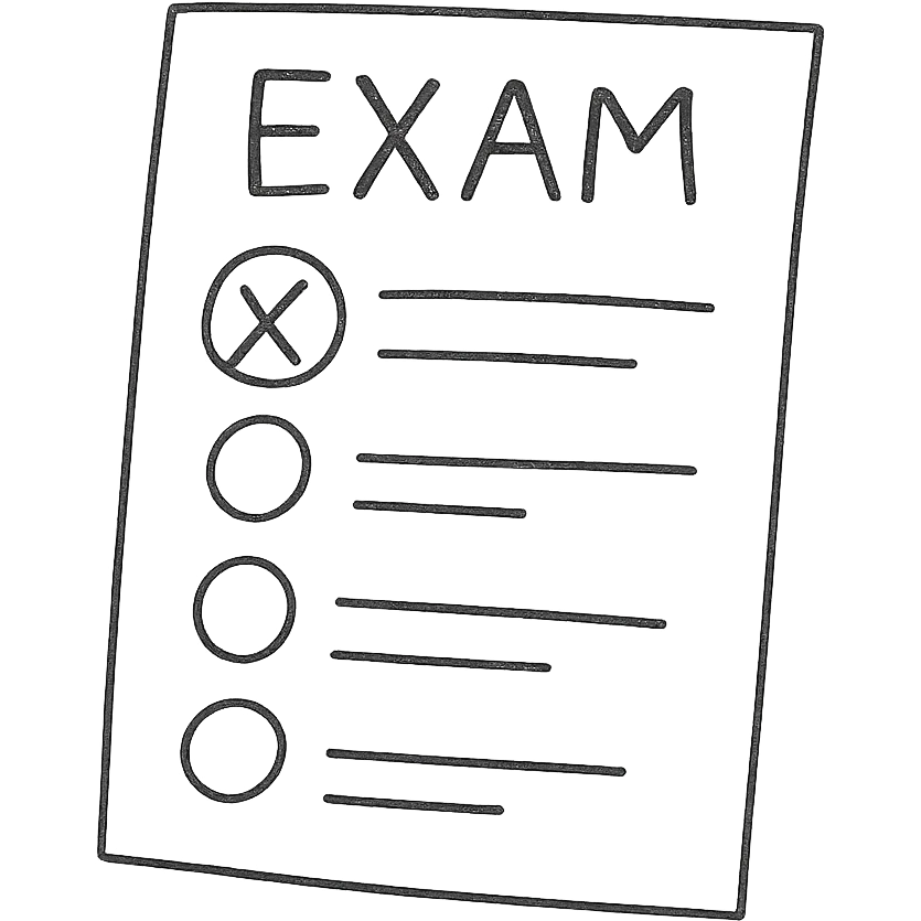 blue exam emoji